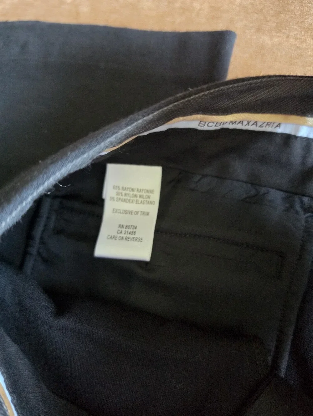 BCBGMaxazria Mid Rise Flare Knit Trouser Pants Black Sz 4